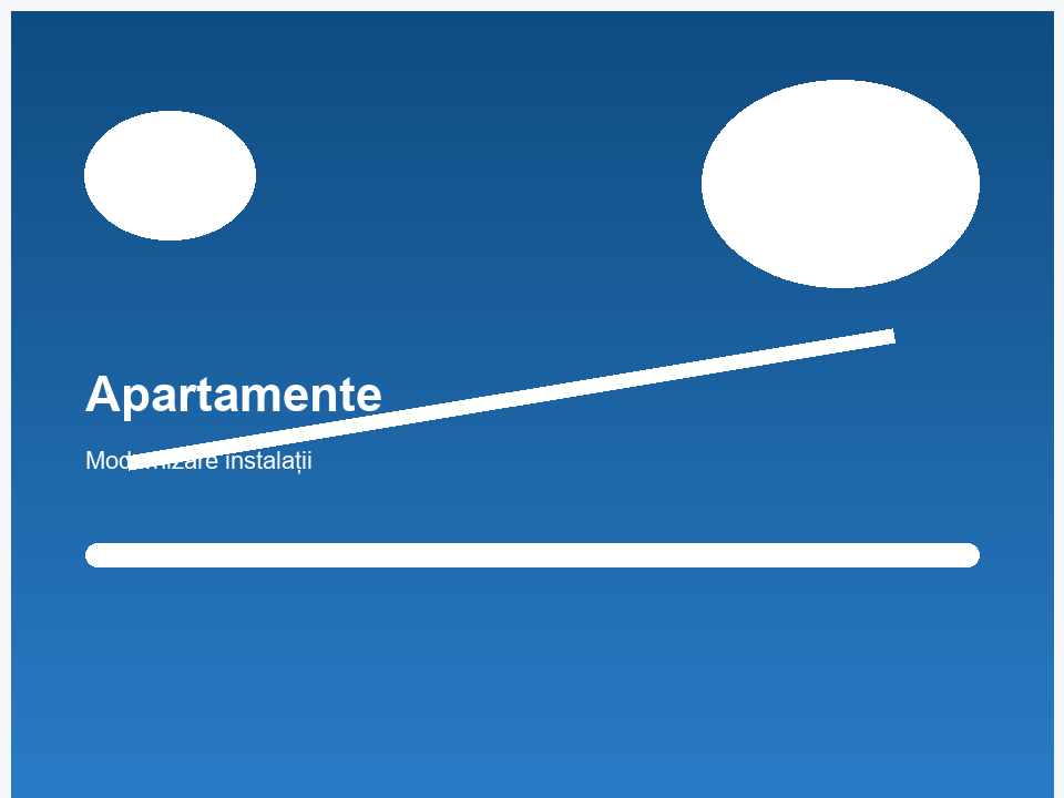 Modernizare instalații într-un apartament urban